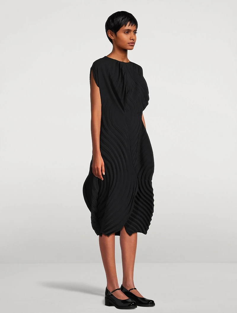Resonant Pleats Midi Dress