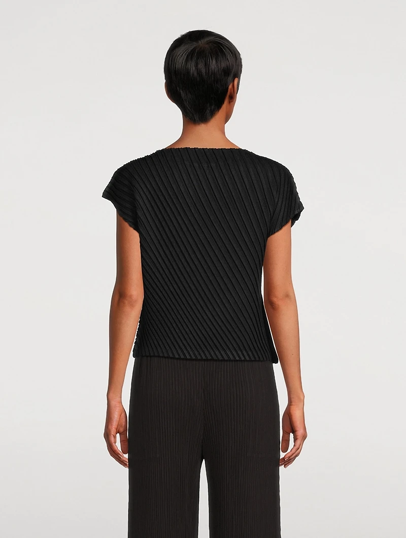Linen Like Pleats Top