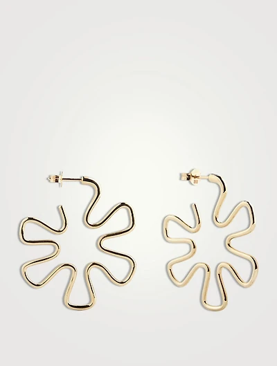 9K Gold B Earrings