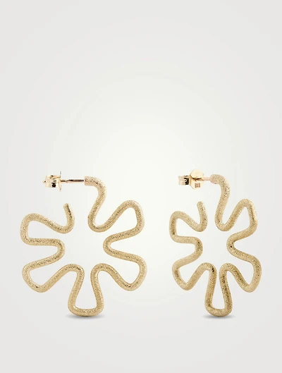Medium 9K Gold B Earrings