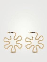 Medium 9K Gold B Earrings