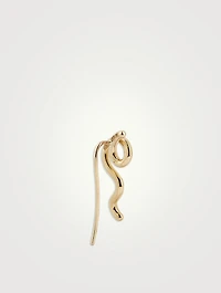 9K Gold Short Wave Earrings