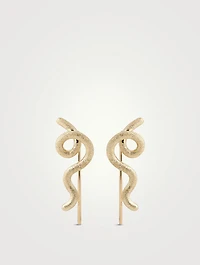 9K Gold Short Wave Earrings