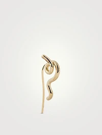 9K Gold Short Wave Earrings