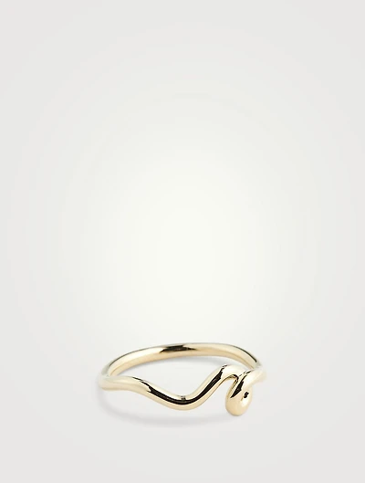 9K Gold Wave Stacking Ring