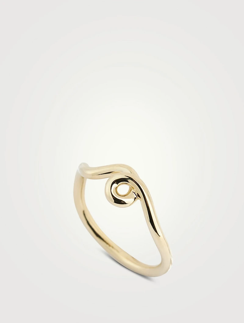 9K Gold Wave Stacking Ring