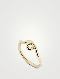 9K Gold Wave Stacking Ring