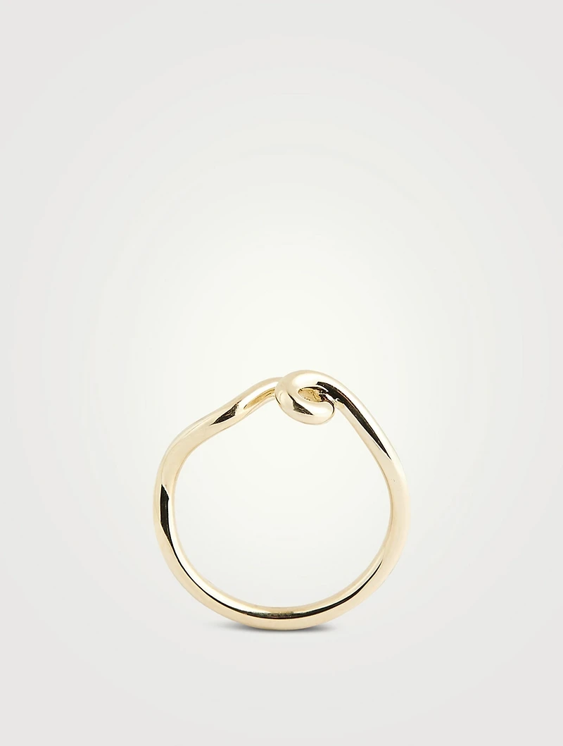 9K Gold Wave Stacking Ring