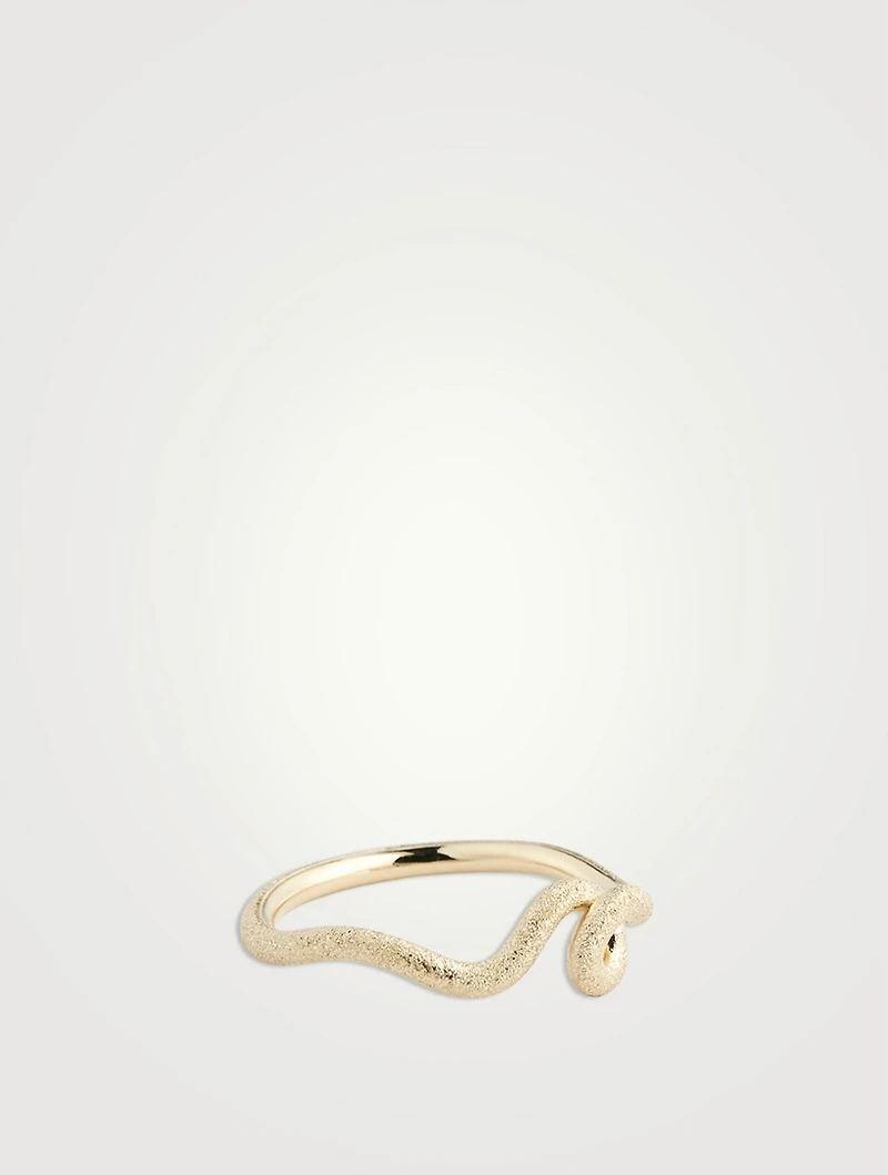 9K Gold Wave Stacking Ring
