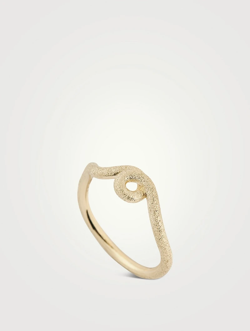9K Gold Wave Stacking Ring