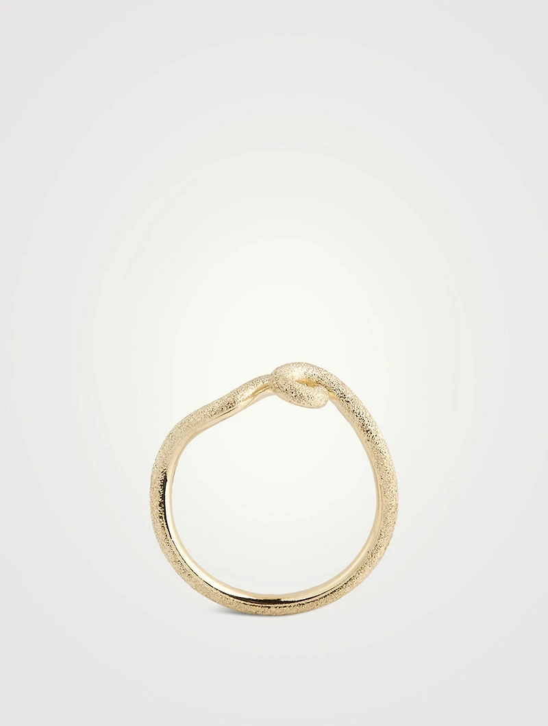 9K Gold Wave Stacking Ring