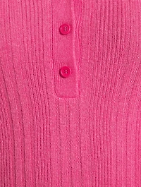 Cashmere Reversible Ribbed Polo Sweater