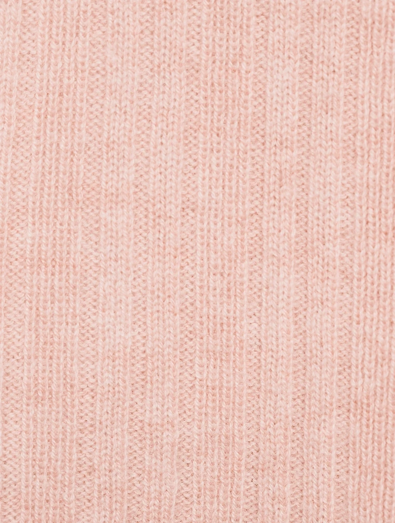Ribbed Cashmere Collared Cardigan