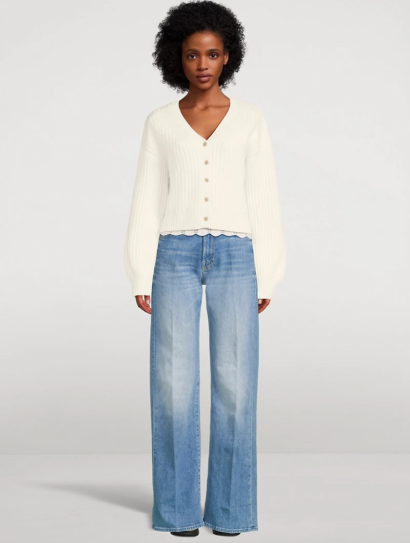 Super Luxe Cashmere Fisherman Cropped Cardigan