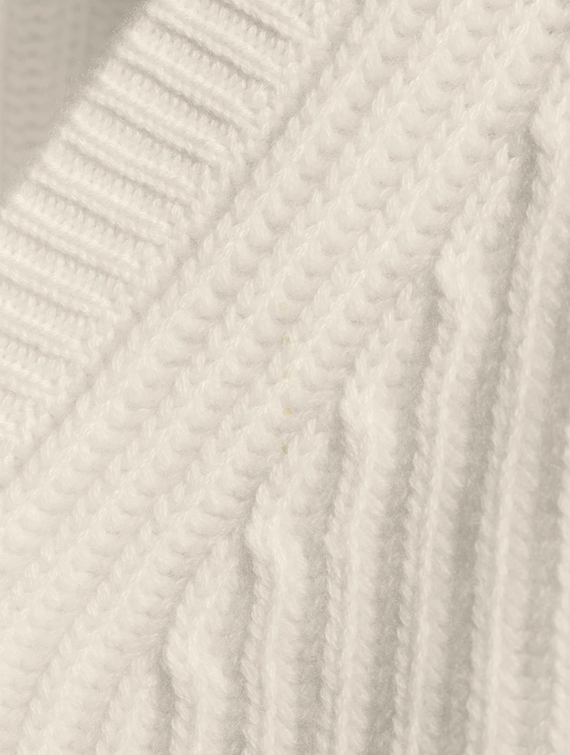 Super Luxe Cashmere Fisherman Cropped Cardigan
