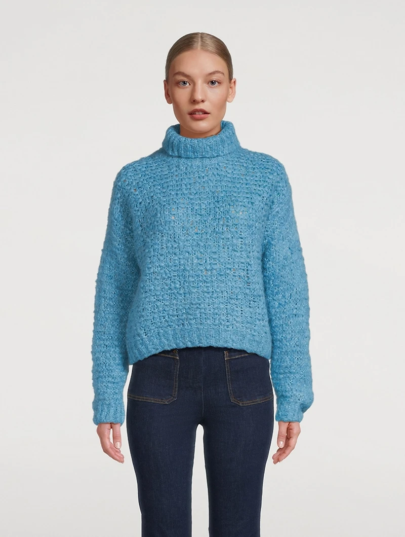 Bouclé Turtleneck Sweater