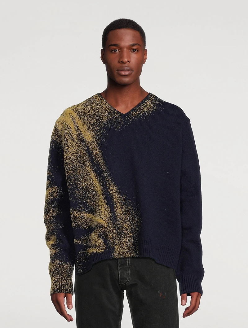 Sandstorm Wool V-Neck Sweater