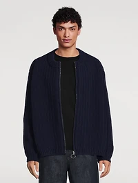 Wool Zip Cardigan