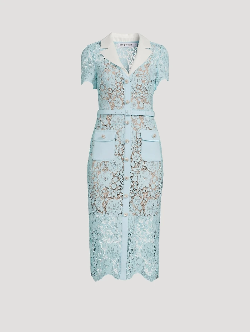Cord Lace Shirt Dress