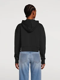 Flock Logo Cropped Hoodie