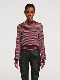 Wool Monogram Cropped Sweater