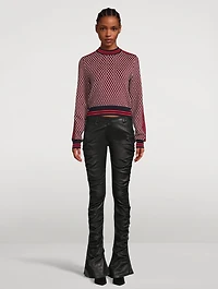 Wool Monogram Cropped Sweater
