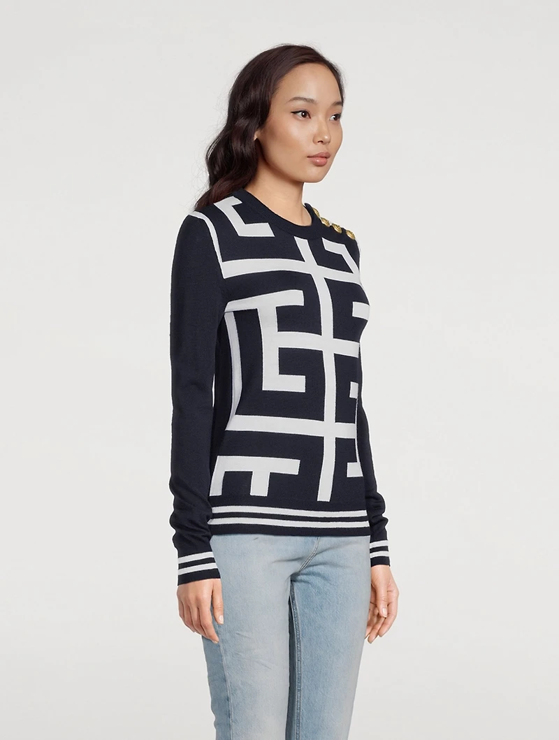 Maxi Monogram Wool Sweater