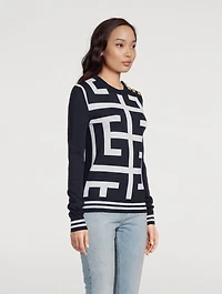 Maxi Monogram Wool Sweater