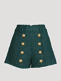 Tweed High-Waisted Shorts