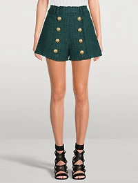 Tweed High-Waisted Shorts