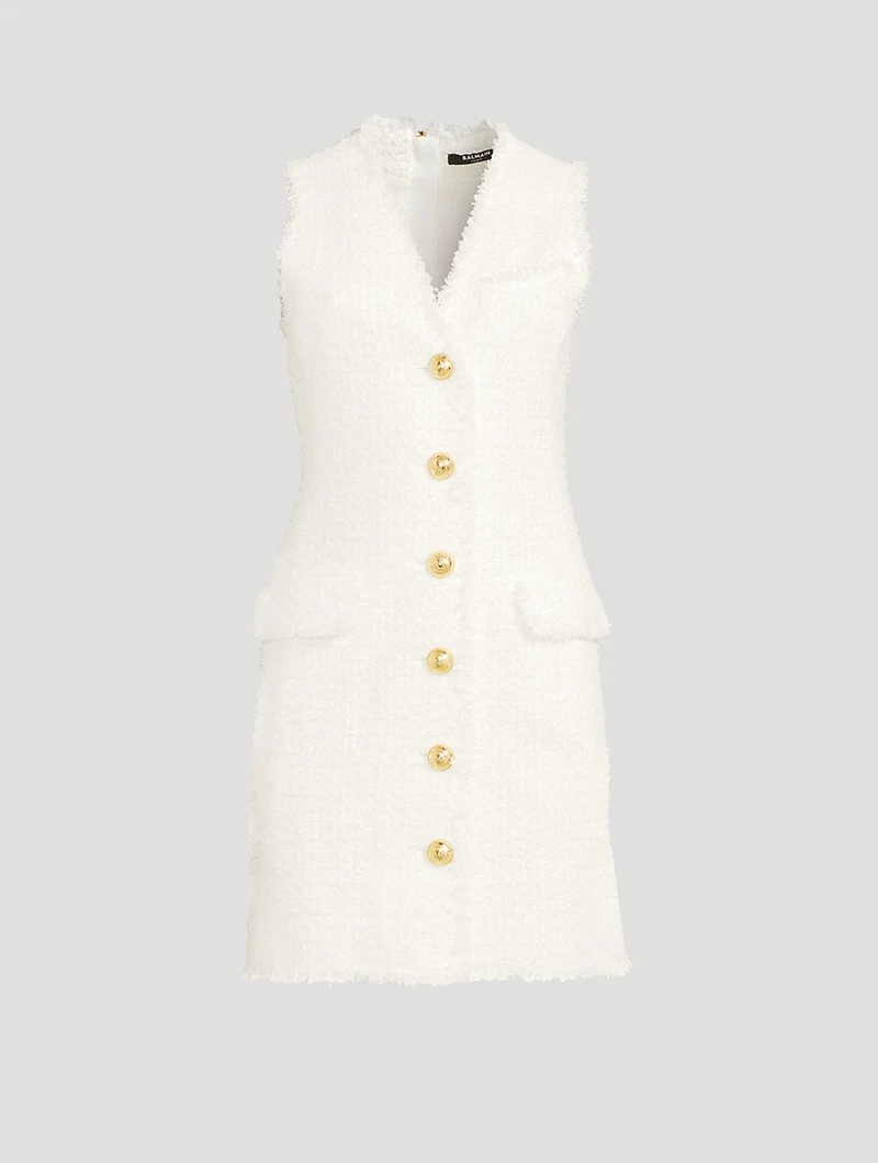Tweed Sleeveless Mini Dress