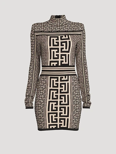 Monogram Knit Mini Dress