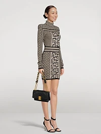 Monogram Knit Mini Dress