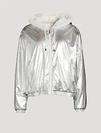 Eaton Reversible Metallic Faux Fur Hoodie