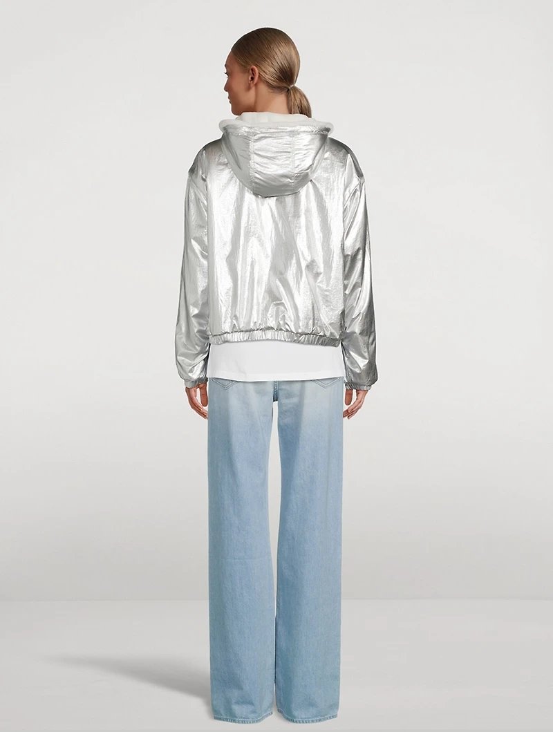 Eaton Reversible Metallic Faux Fur Hoodie