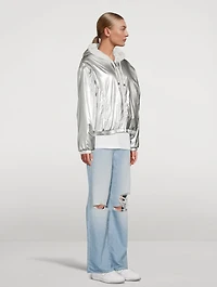 Eaton Reversible Metallic Faux Fur Hoodie