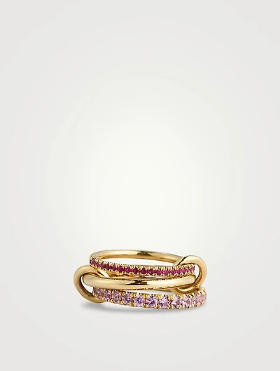 Norah Rose 18K Gold Ring With Pink Sapphire