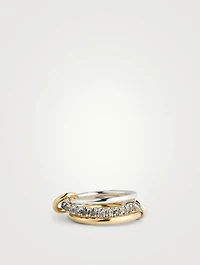 Petunia SG Gris Silver Ring With Grey Diamonds
