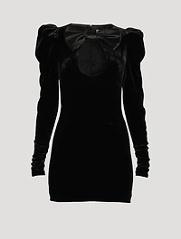 Keyhole Velvet Mini Dress