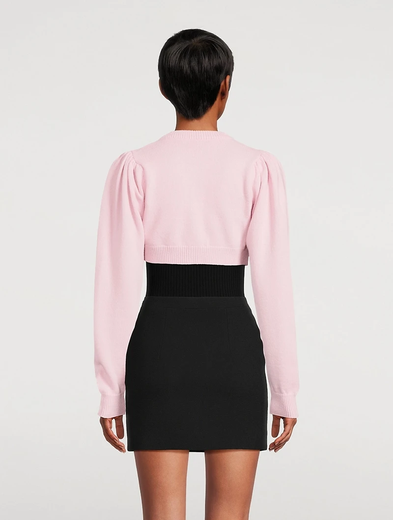 Cropped Wool Cardigan