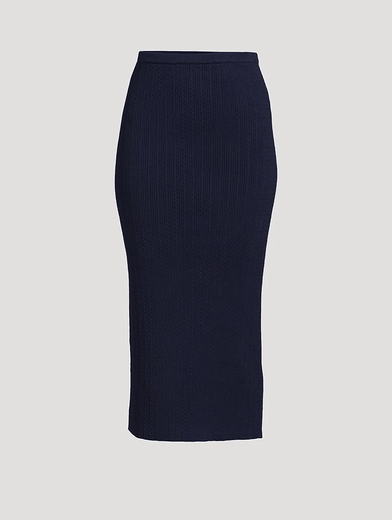 Ribbed Pencil Skirt