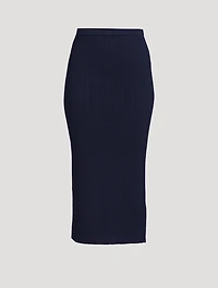 Ribbed Pencil Skirt