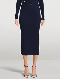 Ribbed Pencil Skirt