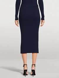 Ribbed Pencil Skirt