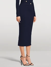 Ribbed Pencil Skirt