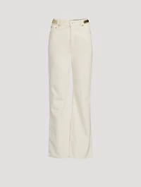 Paillette-Embellished Flared Jeans