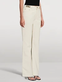 Paillette-Embellished Flared Jeans