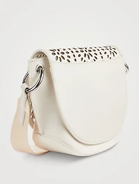 Banner Perforated Leather Saddle Bag