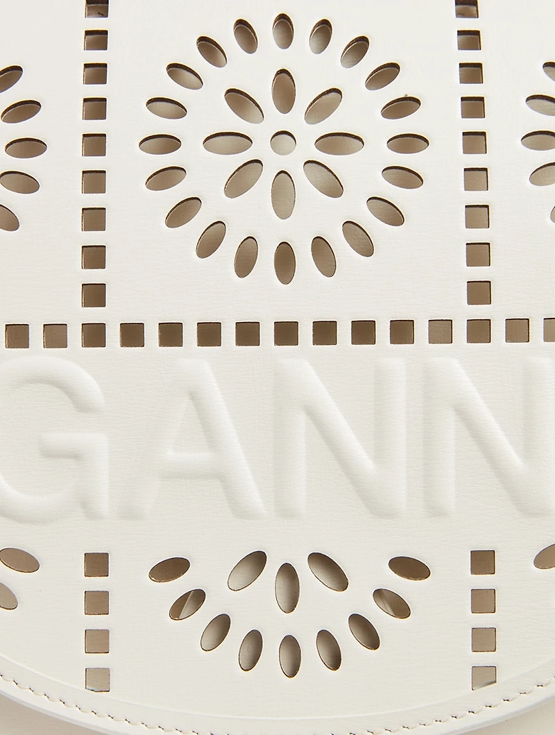 Banner Perforated Leather Saddle Bag