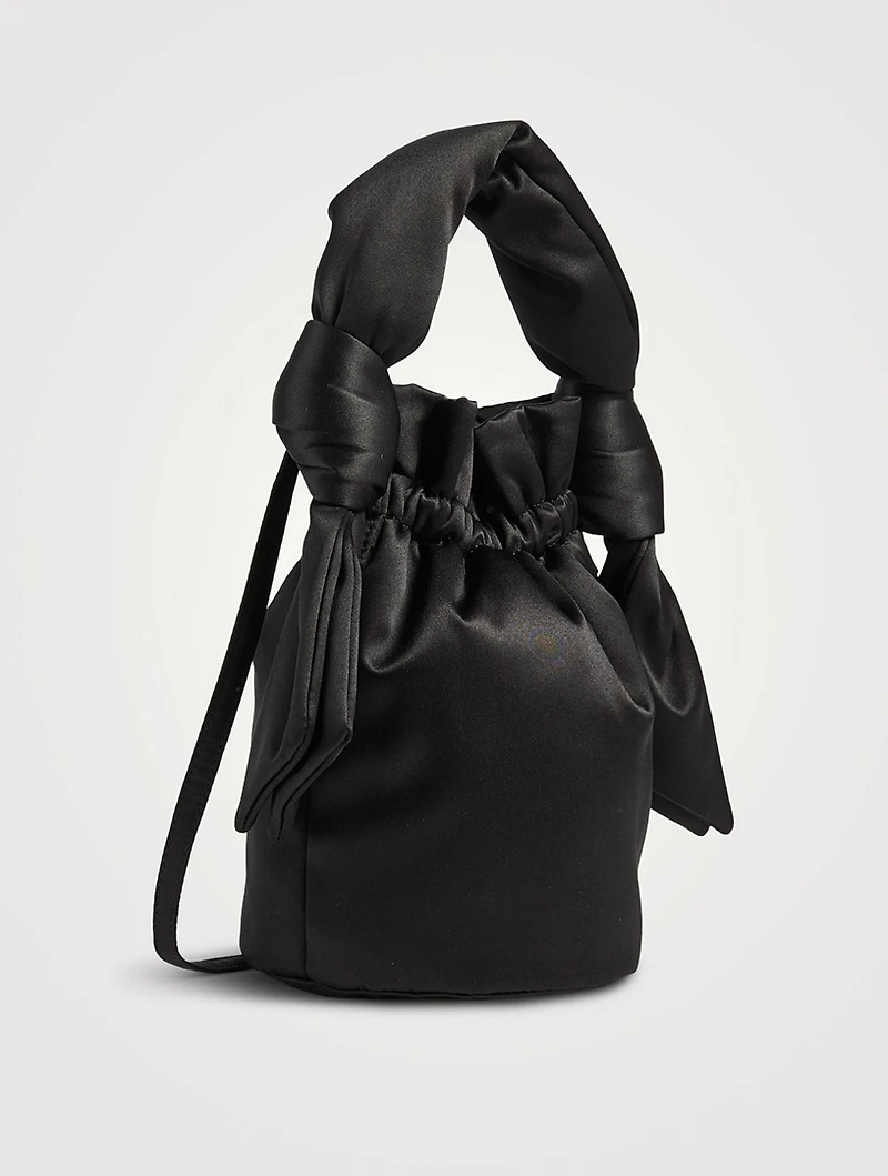 Occasion Satin Crossbody Bucket Bag